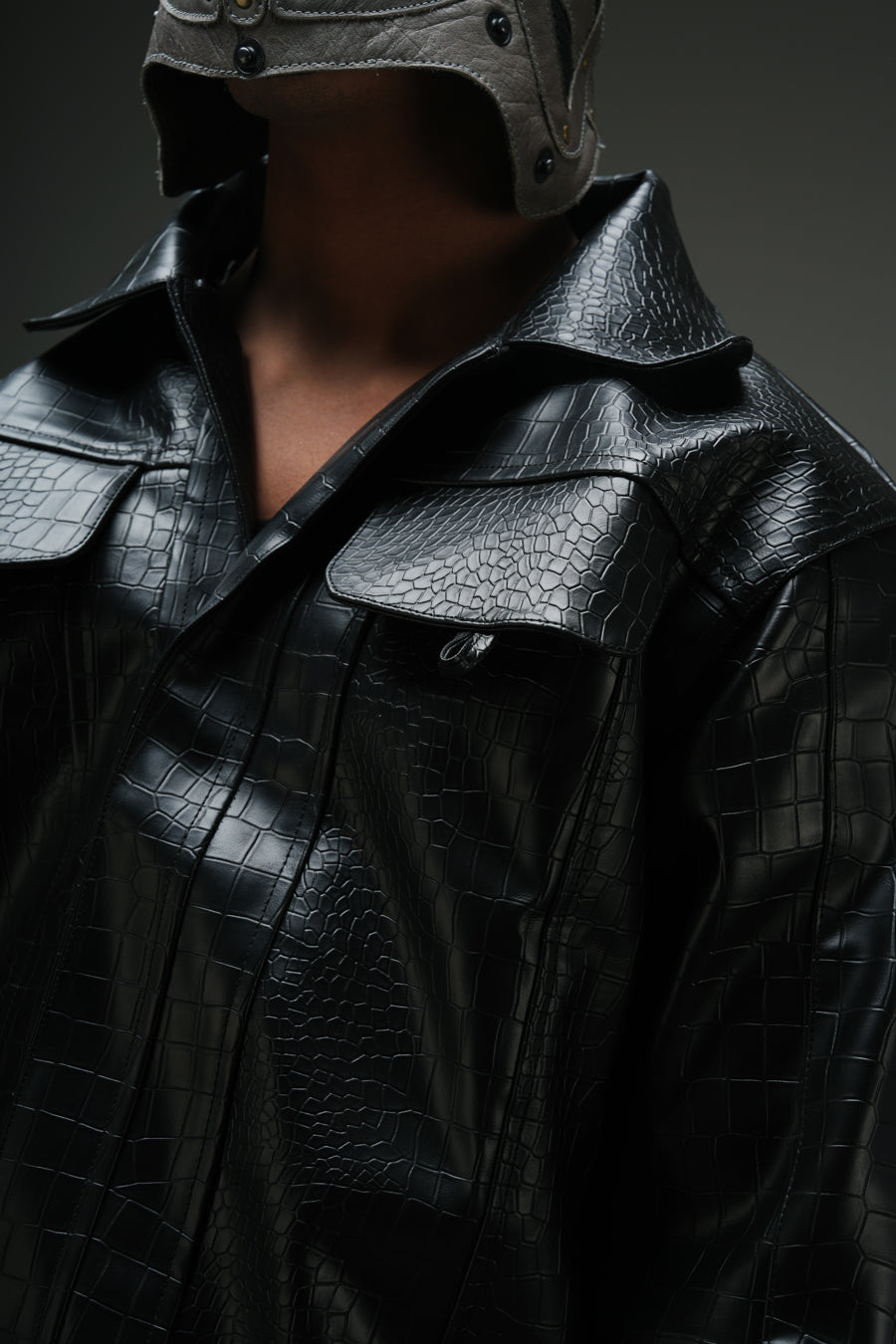 CROCODILE LEATHER JACKET